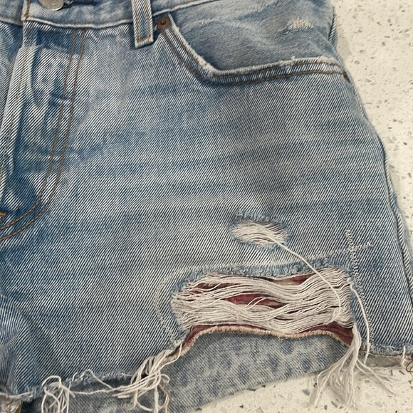 Levi's '501' Patchwork Denim Shorts size 29 - Picture 7 of 10